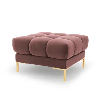 Taburet, Mamaia, Micadoni Home, GL, 60x60x41 cm, catifea, roz imagine