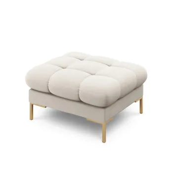 Taburet, Mamaia, Micadoni Home, GL, 60x60x41 cm, tesatura tip twill, bej imagine