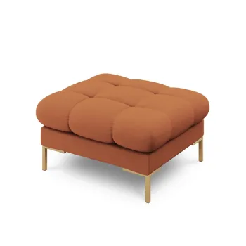 Taburet, Mamaia, Micadoni Home, GL, 60x60x41 cm, tesatura tip twill, caramiziu imagine