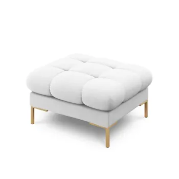 Taburet, Mamaia, Micadoni Home, GL, 60x60x41 cm, tesatura tip twill, gri deschis imagine