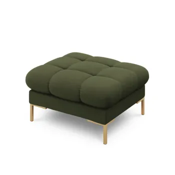 Taburet, Mamaia, Micadoni Home, GL, 60x60x41 cm, tesatura tip twill, verde imagine