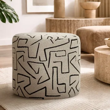 Taburet, Mauro Ferretti, Nairobi, 44x40 cm, lemn de pin/poliester, multicolor imagine