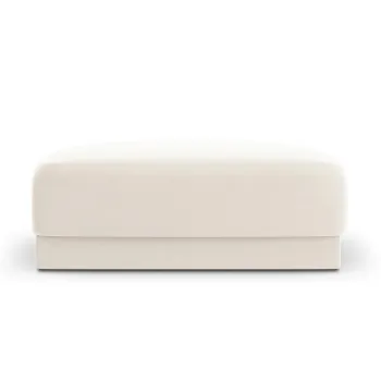 Taburet, Miley, Micadoni Home, BL, 85x85x42 cm, catifea, bej deschis imagine