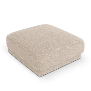 Taburet, Miley, Micadoni Home, BL, 85x85x42 cm, poliester chenille, bej imagine