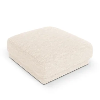 Taburet, Miley, Micadoni Home, BL, 85x85x42 cm, poliester chenille, bej deschis imagine
