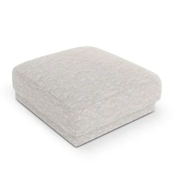 Taburet, Miley, Micadoni Home, BL, 85x85x42 cm, poliester chenille, gri deschis imagine