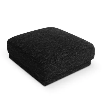 Taburet, Miley, Micadoni Home, BL, 85x85x42 cm, poliester chenille, negru imagine