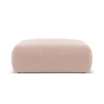 Taburet, Molino-101, Micadoni Home, 100x100x36 cm, tesatura boucle, roz pudra imagine
