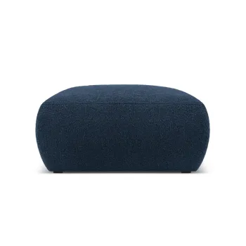 Taburet, Molino-101, Micadoni Home, 75x75x36 cm, tesatura boucle, albastru inchis imagine