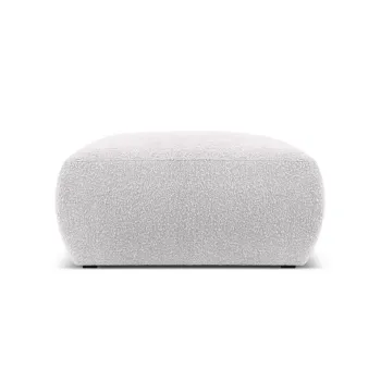 Taburet, Molino-101, Micadoni Home, 75x75x36 cm, tesatura boucle, gri deschis imagine