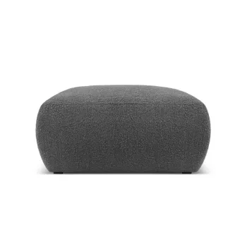 Taburet, Molino-101, Micadoni Home, 75x75x36 cm, tesatura boucle, gri inchis imagine