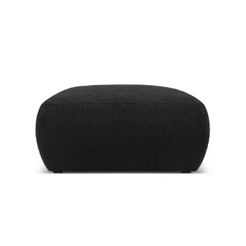 Taburet, Molino-101, Micadoni Home, 75x75x36 cm, tesatura boucle, negru imagine