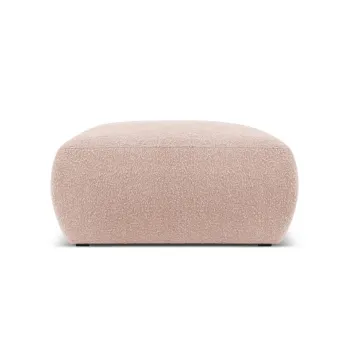 Taburet, Molino-101, Micadoni Home, 75x75x36 cm, tesatura boucle, roz pudra imagine
