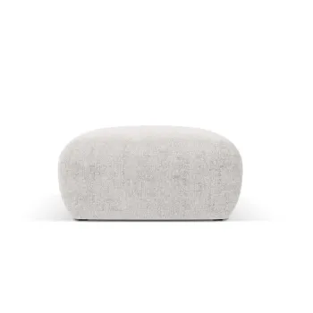 Taburet, Molino-140, Micadoni Home, 75x75x36 cm, tesatura chenille din poliester, gri deschis imagine