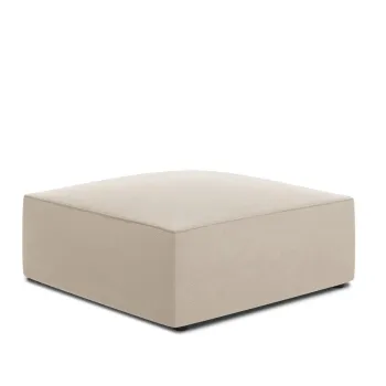 Taburet, Ruby, Micadoni Home, BL, 93x93x40 cm, catifea, bej imagine