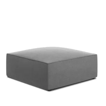 Taburet, Ruby, Micadoni Home, BL, 93x93x40 cm, catifea, gri imagine