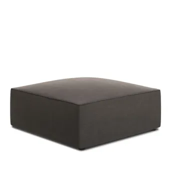 Taburet, Ruby, Micadoni Home, BL, 93x93x40 cm, catifea, gri inchis imagine