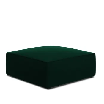 Taburet, Ruby, Micadoni Home, BL, 93x93x40 cm, catifea, verde bottle imagine