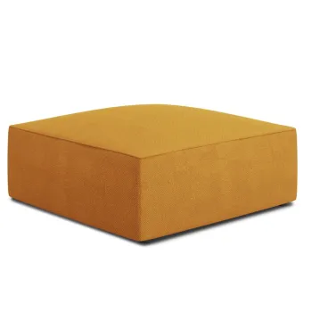 Taburet, Ruby, Micadoni Home, BL, 93x93x40 cm, poliester, galben imagine