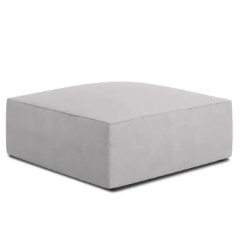 Taburet, Ruby, Micadoni Home, BL, 93x93x40 cm, poliester, gri deschis imagine