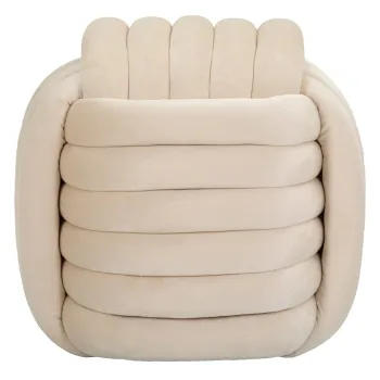 Taburet Softy, Mauro Ferretti, 45x45x45 cm, MDF/catifea din policoton, crem imagine