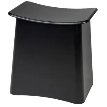 Taburet, Wenko, Wing, cos de rufe inclus, 33 L, plastic, negru mat imagine