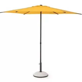 Umbrela pentru gradina / terasa Samba, Bizzotto, O 270 cm, stalp O 38 mm, otel/poliester, galben mimosa imagine