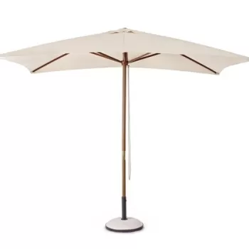 Umbrela pentru gradina/terasa Syros, Bizzotto, 300 x 300 x 250 cm, stalp O48 mm, lemn/poliester, natural imagine