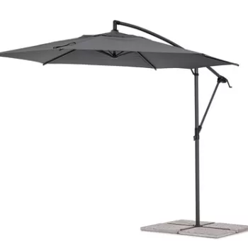 Umbrela pentru gradina / terasa Tropea, Bizzotto, O 300 cm, stalp O 46-48 mm, otel/poliester, gri inchis imagine