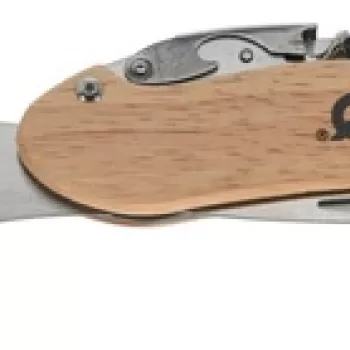 Ustensila multifunctionala pentru gratar 5 in 1 BBQ, inox/lemn imagine