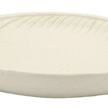 Vas decorativ Stons, Mauro Ferretti, 33x4x29 cm, polirasina, crem imagine