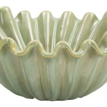 Vas decorativ Venice, Mauro Ferretti, 33x14.5 cm, ceramica, verde imagine