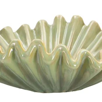Vas decorativ Venice, Mauro Ferretti, 40x13 cm, ceramica, verde imagine