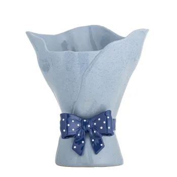 Vaza decorativa, Bloomingville, Belivia, 19.5x28.5 cm, ceramica, albastru imagine