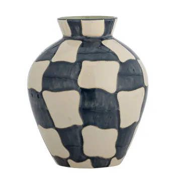 Vaza decorativa, Bloomingville, Check, 20x24 cm, ceramica, multicolor imagine