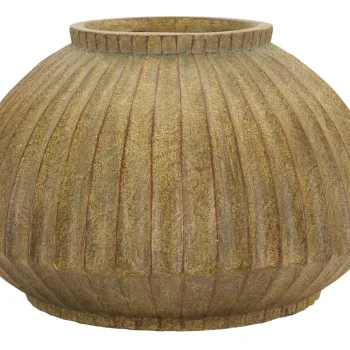 Vaza decorativa Breeze, Mauro Ferretti, 40x26.5 cm, oxid de magneziu, verde inchis imagine
