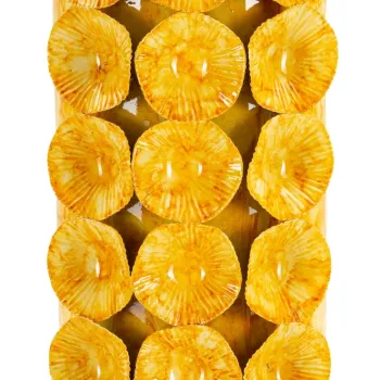 Vaza decorativa Drop, Mauro Ferretti, 16x15x33 cm, fier, galben imagine