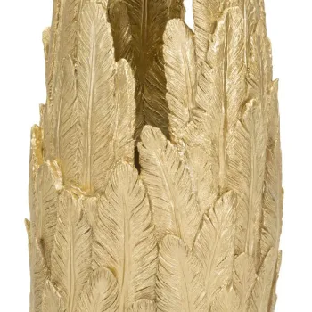 Vaza decorativa Feathers, Mauro Ferretti, 32x34x80 cm, polirasina, auriu imagine