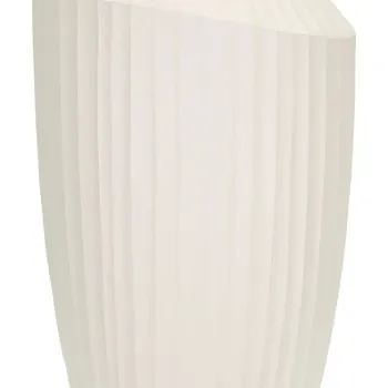 Vaza decorativa Ice, Mauro Ferretti, 28.5x50.5 cm, oxid de magneziu, crem imagine