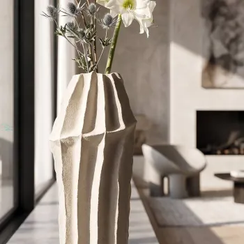 Vaza decorativa, Mauro Ferretti, Japan Style, 22x58 cm, polirasina, nisip imagine