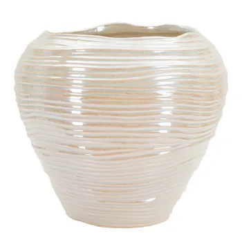 Vaza decorativa Perly Round, Mauro Ferretti, 27x24 cm, ceramica, perla imagine