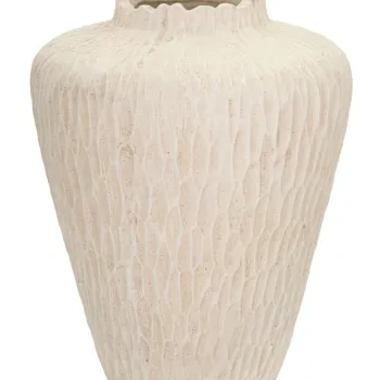 Vaza decorativa Shade, Mauro Ferretti, 32x40 cm, oxid de magneziu, crem imagine