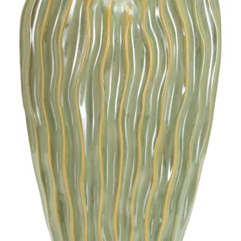Vaza decorativa Venice, Mauro Ferretti, 22x10x39 cm, ceramica, verde imagine