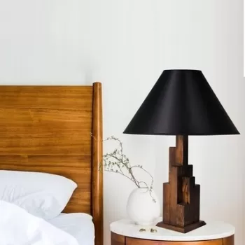 Veioza, Luin, 8301-4M, E27. 60 W, lemn/textil imagine