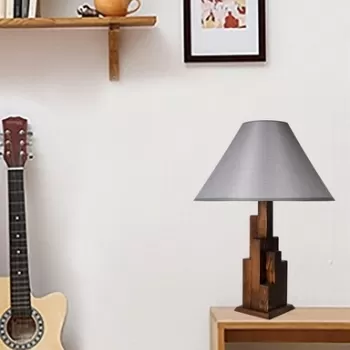 Veioza, Luin, 8301-5M, E27. 60 W, lemn/textil imagine