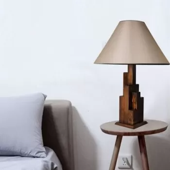 Veioza, Luin, 8301-6M, E27. 60 W, lemn/textil imagine