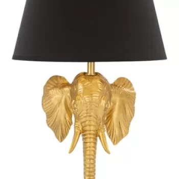 Veioza, Mauro Ferretti, Elephant, O 35 x 59 cm, polirasina/fier/hartie/textil, auriu/negru imagine