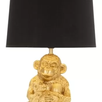 Veioza, Mauro Ferretti, Monkey Mum, O 30 x 49 cm, polirasina/fier/hartie/textil, auriu/negru imagine