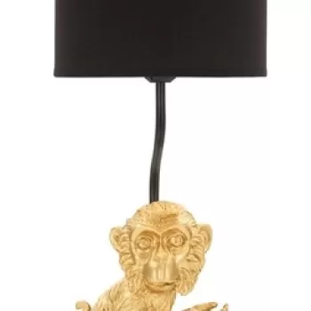 Veioza, Mauro Ferretti, Monkey, O 20 x 51.5 cm, polirasina/fier/hartie/textil, auriu/negru imagine