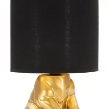 Veioza, Mauro Ferretti, Rabbit, O 20 x 43 cm, polirasina/fier/hartie/textil, auriu/negru imagine